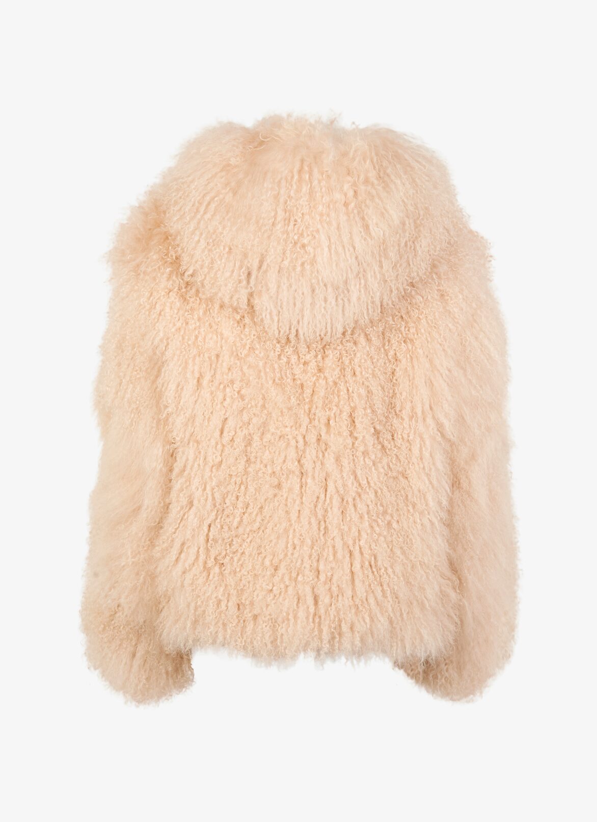 Mongolia Lambskin Hooded Jacket ALAÏA BEIGE MONGOLIA LAMBSKIN HOODED JACKET